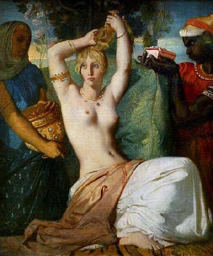 Theodore Chasseriau The Toilette of Esther oil painting image
